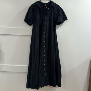 Free People maxi shirt dress with pockets